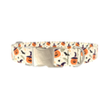 Witchy Pumpkin Halloween Dog Collar - metal gold