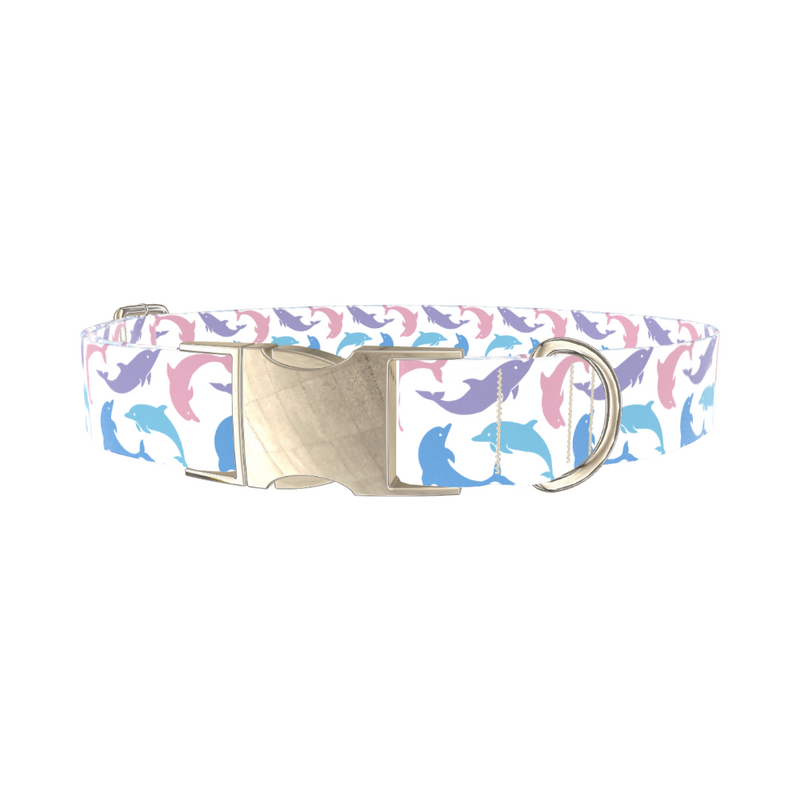 Pastel Dolphin Dog Collar