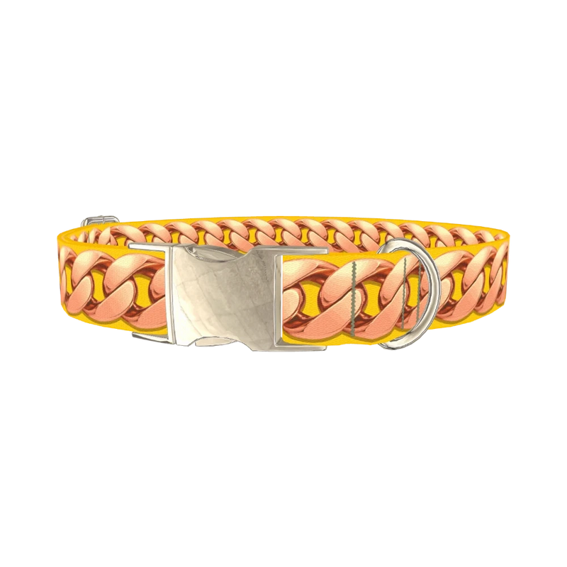 Rosegold Chain Dog Collar - metal silver