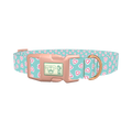 Pastel Valentine Heart Dog Collar - plastic rose gold