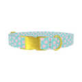 Pastel Valentine Heart Dog Collar - metal gold
