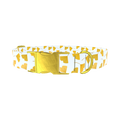 Floral Leaf Dog Collar - metal gold