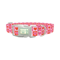 Color Block Heart Dog Collar - plastic silver