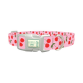 Cherry Pattern Dog Collar - plastic silver