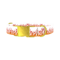 Red Flame Dog Collar - metal gold