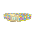 Pastel Easter Egg Dog Collar - plastic gold