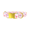 Easter Floral Dog Collar - metal gold