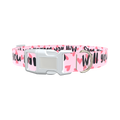 Heart Pattern Dog Collar - plastic gold