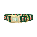 Festive Stocking Dog Collar - plastic gold