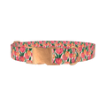 Pink Tulip Dog Collar - metal rose gold