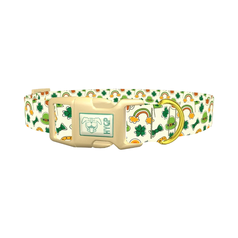 St. Patrick's Icon Dog Collar - plastic gold