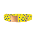 Blue Heart Dog Collar - metal rose gold