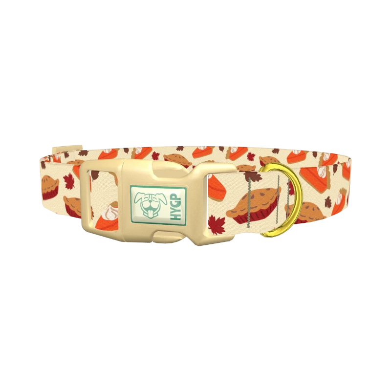 Autumn Pie Dog Collar - plastic gold