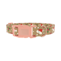 Santa Hat and Holly Dog Collar - plastic rose gold