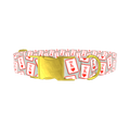 Playing Card Dog Collar - metal gold