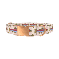 Rainbow Trout Fish Dog Collar - metal rose gold