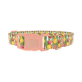 Red Yellow Tulip Dog Collar - plastic rose gold