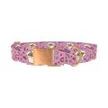 Noodle Takeout Dog Collar - metal rose gold