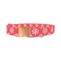 Coral Pattern Dog Collar - metal rose gold