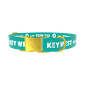 Key West Mile 0 Dog Collar - metal silver