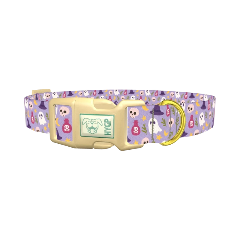 Halloween Ghost Dog Collar - plastic gold