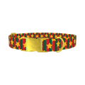 Christmas Stars and Stripes Dog Collar - metal gold