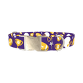 Football Theme Dog Collar - metal silver