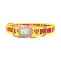 Peace Hippie Dog Collar - plastic rose gold