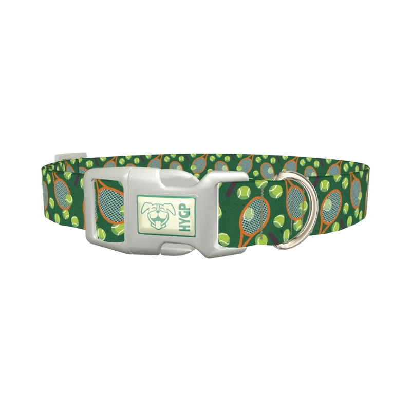Tennis Sport Dog Collar - plastic silver