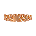 Chevron Geometric Dog Collar - metal rose gold