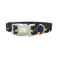Space Planet Dog Collar - plastic silver