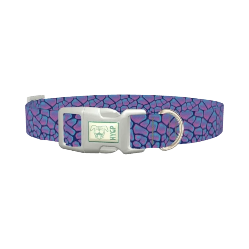 Geometric Animal Dog Collar - plastic silver