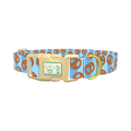Pretzel Pattern Dog Collar - plastic gold