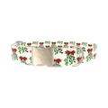 Christmas Mistletoe Dog Collar - metal silver