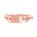 Geometric Letter Dog Collar - plastic rose gold