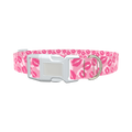 Valentine Lips Dog Collar - plastic gold