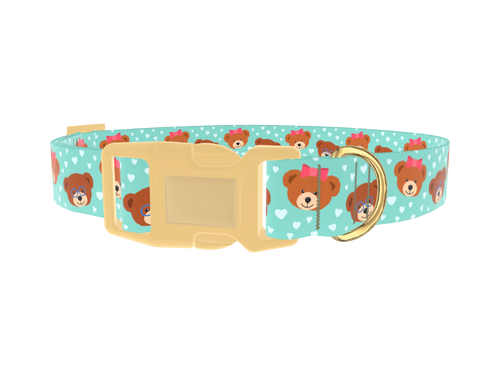 Teddy Bear Heart Dog Collar