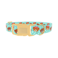 Teddy Bear Heart Dog Collar - plastic gold