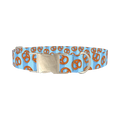Pretzel Pattern Dog Collar - metal silver
