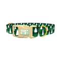 Fir Plaid Dog Collar - plastic gold