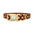 Halloween Skull Flower Dog Collar - plastic gold