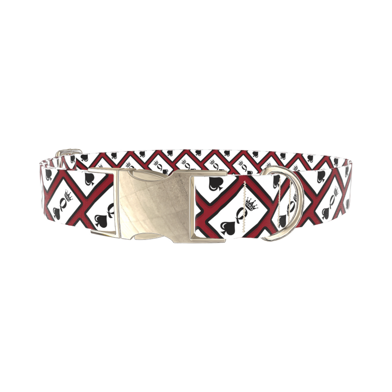 Red Playing Card Dog Collar
