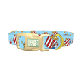 Geometric Chessboard Dog Collar - plastic gold