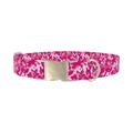 Pink Camo Dog Collar - metal silver