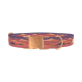 Tropical Jungle Dog Collar - metal rose gold