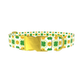 St. Patrick's Smiley Dog Collar - metal rose gold