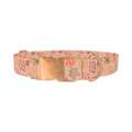 Autumn Leaves Dog Collar - metal rose gold