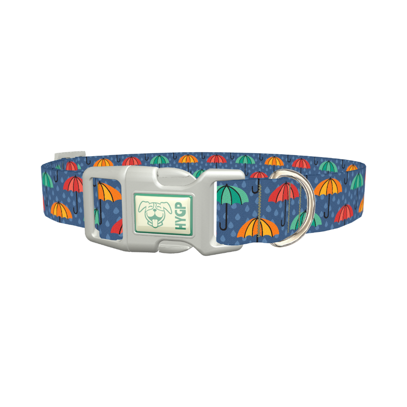 Umbrella Rain Dog Collar - plastic silver