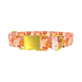 Retro Flower Burst Dog Collar - metal gold