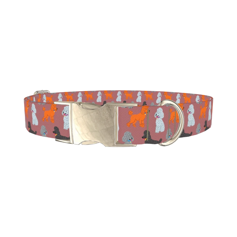 Poodle Dog Collar - metal silver